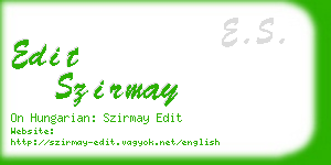 edit szirmay business card